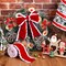 2 Rolls Christmas Velvet Ribbons Decorative Ribbons Rolls Craft DIY Ribbon Fabric Cloth Ribbon Wire Edge Ribbons for Craft Christmas Holiday Decoration (Red, 2.5 Inch x 12 Yard)